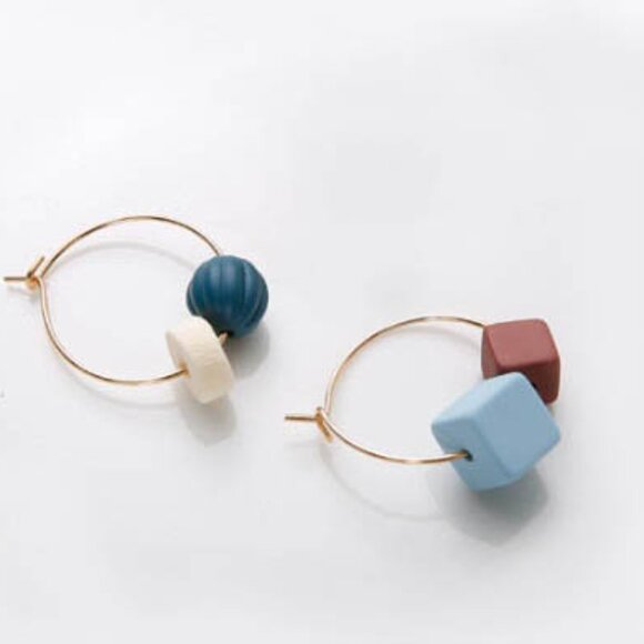 Jewelry - Set of two (2) Hoop Earrings Circle Earrings Minimalist Earrings for Her